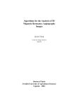 Algorithms for the Analysis of 3D Magnetic Resonance Angiography