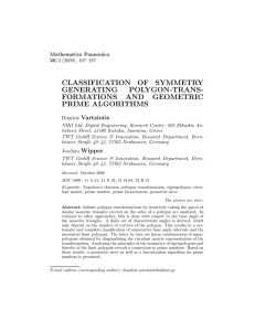 classification of symmetry generating polygon-trans