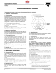 Potentiometers and Trimmers Application Notes