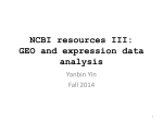 NCBI resources III: GEO and ftp site