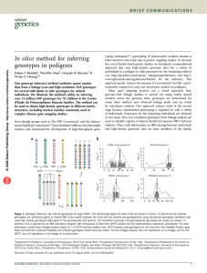 In silico method for inferring genotypes in pedigrees