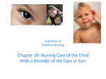 Nursing Care of the Child With a Disorder of the Eyes or Ears