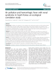 Air pollution and hemorrhagic fever with renal syndrome - S