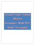 Math 7 - Grand County School District