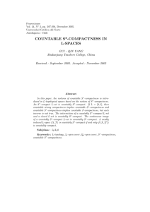 countable s*-compactness in l-spaces