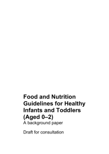 Food and Nutrition Guidelines for Healthy Infants