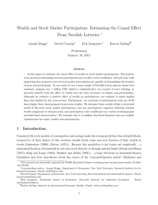 Wealth and Stock Market Participation