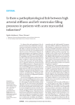 Is there a pathophysiological link between high arterial stiffness and