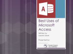 Best Uses of Microsoft Access