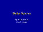 Stellar Spectra
