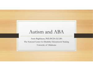 5.Applied behavior analysis and autism