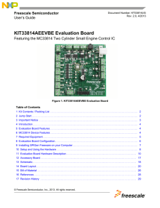 KT33814UG, KIT33814AEEVBE Evaluation Board