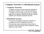 Computer Networks Vs. Distributed Systems