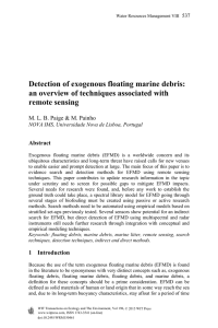 Detection of exogenous floating marine debris: an overview of