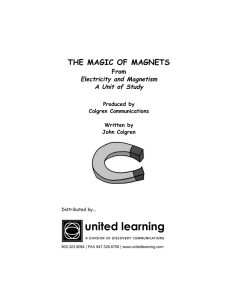 Magic of Magnets Teacher Plans - Spartanburg School District 2