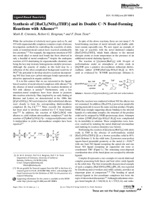 Synthesis of [RuCl2(NO)2(THF)] and its Double CN BondForming
