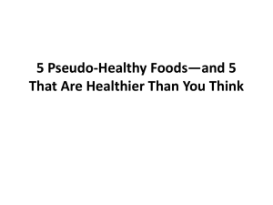 Pseudo-Healthy Food