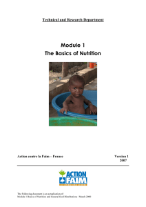 The Basics of Nutrition 2007