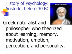 PowerPoint Presentation - History of Psychology