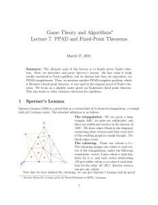 Game Theory and Algorithms Lecture 7: PPAD and Fixed