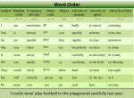 Grammar 5 Word Order