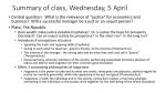 Summary of class, Wednesday, 5 April
