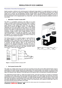 RESOLUTION OF ICCD CAMERAS