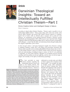 Darwinian Theological Insights: Toward an Intellectually Fulfilled
