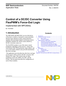 Control of a DC/DC Converter Using FlexPWM`s Force