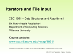 Iterators and File Input - Villanova Computer Science