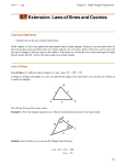 8.7 Extension: Laws of Sines and Cosines