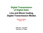 Digital Transmission of Digital Data: Line and Block Coding, Digital