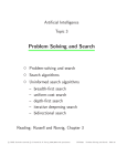 Problem Solving and Search