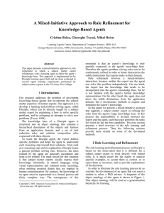 A Mixed-Initiative Approach to Rule Refinement for Knowledge
