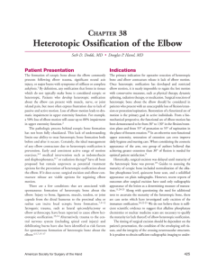 Heterotopic Ossification of the Elbow