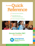 Georgia Families 360 Behavioral Health Quick Reference Card