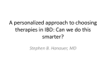 A personalized approach to choosing therapies in IBD