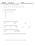 Algebra 2 Statistics Review Name