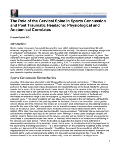 The Role Of The Cervical Spine In Sports Concussion And Post