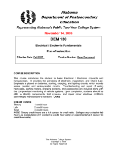 DEM 130 Electrical and Electronic Fundamentals Revised