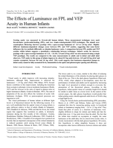 The Effects of Luminance on FPL and VEP Acuity in