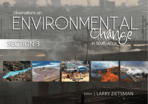 Observations On Environmental Change in South Africa