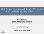 High-Performance Network Security Monitoring at the Lawrence