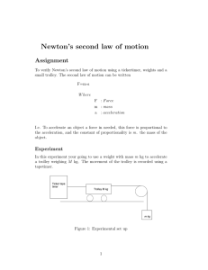 Newton`s second law of motion