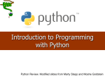 Python tutorial slides - UCSB Computer Science