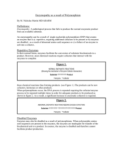 Enzymopathy as a result of Polymorphism