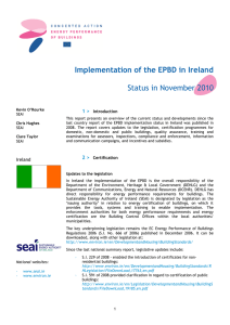 n of the EPBD in Ireland