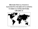 History Curriculum Framework G11