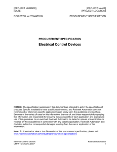 Electrical Control Devices