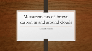 Measurements of brown carbon in and around clouds